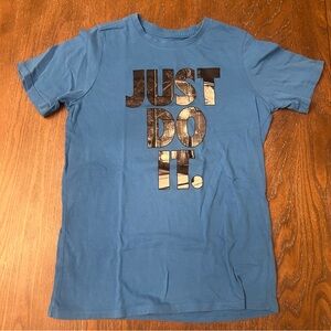 Nike Just Do It Blue Boys T-Shirt